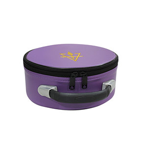 Cryptic Masonic Royal and Select Master Crown Cap Case <b>Purple</b>, Hand Embroidered - Product Image 1