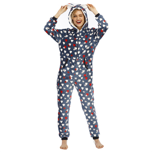 Oversize Hooded Fleece Onesies with Front Zipper Custom Designs Logo Knitted Combed Quality Cotton Anti-Shrink Fronted Onesies - Product Image 5