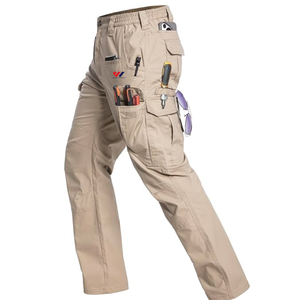 Men Cargo <b>Work</b> Pants Multi Pocket Stretch Utility Trousers Water Resistant Reinforced for Hiking Jobsite Durable <b>Joggers</b> Premium - Product Image 3