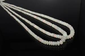 Collar de cuentas redondas lisas de ópalo etíope natural AAA de 3.5-6.5 mm, cuentas redondas de ópalo Welo brillantes para la fabricación de joyas. - Product Image 2