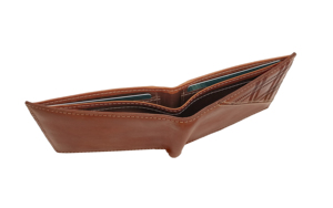 High Quality Castello Italian Vacchetta Leather <b>RFID</b> Bi-Fold Billfold ID Card <b>Wallet</b> for Men Short Length Polyester Opening - Product Image 5