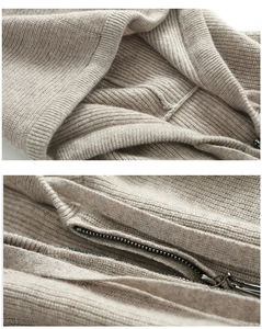 Fabricantes de Sudaderas con Capucha Personalizadas con Logotipo, para Hombre, de Cachemira Orgánica y Lana Merino, Estilo Moderno, Hombros Caídos, Tejido Grueso - Product Image 5