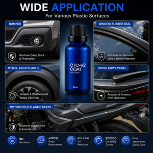 น้ำยาเคลือบเซรามิก CTC-V2 โพลีไซลอกเซน สำหรับฟื้นฟูพลาสติก ขนาด 50 มล. เพิ่มความเงางาม 170% สำหรับปกป้องรถยนต์ OEM ODM - Product Image 4