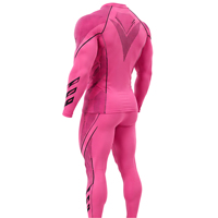 Ensemble de survêtement de compression personnalisé pour homme, séchage rapide, extensible, haut d'entraînement à manches longues et collants pour la gym, le fitness, la course à pied, vente en gros