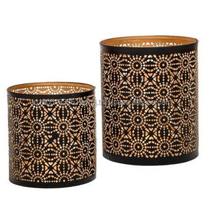 Lanterne à bougie en métal en fer personnalisée de haute qualité Vente en gros Maison et jardin Pots décoratifs de Noël et du Ramadan Taux bon marché - Product Image 6