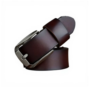 Trending Vintage Eco-Friendly Customized Heavy Duty Waterproof Long Lasting High Quality Cow Hide Steel Square Pin Buckle 3.8CM - Product Image 5