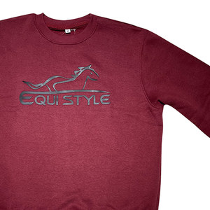 เสื้อจั๊มเปอร์ผ้าฝ้ายสีแดงเลือดหมู คอกลม สำหรับฤดูหนาว ขายส่งจำนวนมาก รับสกรีนโลโก้ พิมพ์ลายจำนวนมาก เสื้อจั๊มเปอร์ผ้าฟลีซอุ่นๆ - Product Image 6