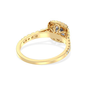 Bague REYES Nouvelle Arrivée Diamant de laboratoire HPHT CVD taille ronde 1,2 carat Certifié IGI Or massif 14K Plaqué Rhodium Bijoux fins - Product Image 4