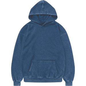 Sudadera con Capucha Térmica para Hombre, 100% Algodón Ecológico, Talla Grande, con Bolsillo, Tejido de 350g, Invierno, Servicio OEM Personalizado, Lavada - Product Image 1