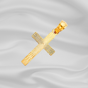 Brand New 18K Plaqué Or Croix Charme Pendentif Collier Super À La Mode Classique Diamant Style pour Femmes Hommes Enfants Alliage Christian - Product Image 5