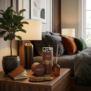 Aikun Luxury Tobacco Scent 120ml Frosted Bottle IP12 Formula Reed <b>Diffuser</b> Gift Set With Elegant Packaging For Bedroom Home - Product Image 1