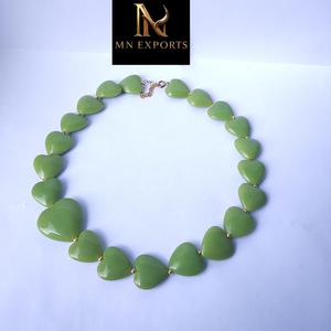 Collar artesanal cristiano indio de moda con ángel de resina, colgante de flor de perla natural y cuentas personalizadas MN EXPORTS para mujer - Product Image 1