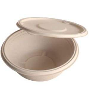 ชามชานอ้อยทรงกลมขนาด500มล. ทำจากเส้นใยธรรมชาติแบบใช้แล้วทิ้งเป็นมิตรต่อสิ่งแวดล้อมสำหรับบริการอาหารที่ยั่งยืน - Product Image 5