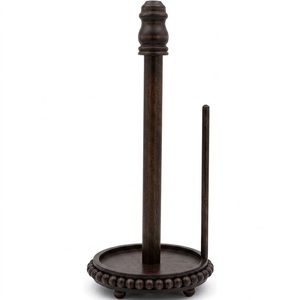 Premium Beech Wood Paper Towel Holder <b>For</b> Kitchen Standing Kitchen Roll Stand Eco-Friendly Modern Solid Wood Tissue & Restaurant - Product Image 2