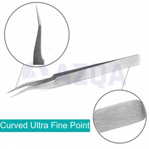 Juego de Pinzas Profesionales de Acero Inoxidable para Extensión de Pestañas, Herramientas Aplicadoras de Punta Fina para Aislamiento de Pestañas para Uso en Salón - Product Image 2