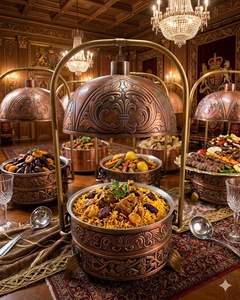 Durable Stainless Steel 6Qt Chafing Dish Set 4 Piece <b>Buffet</b> <b>Server</b> with Lid At Best Price - Product Image 1