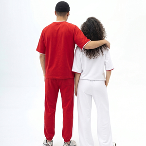 Men Women <b>T</b>-Shirt Tracksuit Crew Neck <b>T</b> Shirt Trouser Jogger Set Casual Wear Summer 100% Cotton Tee Shirt <b>Track</b> Suits Unisex - Product Image 5