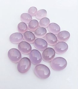 พลอยลาเวนเดอร์ธรรมชาติทรงรีแบบคาโบชอง สำหรับทำเครื่องประดับ - Product Image 2