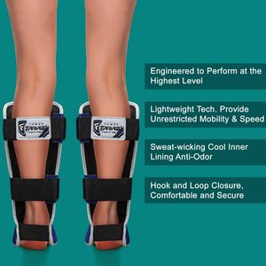 Protège-tibias en cuir PU Farabi, légers, pliables, protection des pieds, fermeture à boucle, pour adultes, boxe, kickboxing, entraînement sportif - Product Image 6