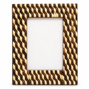 Marco de Fotos con Incrustaciones de Madreperla y Patrón de Mosaico de Diamantes en Blanco y Negro, Decoración Premium para el Hogar, Proveedor Mayorista - Product Image 6