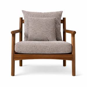 Fauteuil lounge en bois massif fabriqué au Vietnam |   Fauteuil en bois contemporain Harlow avec coussin rembourré – Fabricant OEM / ODM - Product Image 3