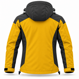 Veste d'hiver imperméable à capuche pour homme avec broderie personnalisée, coupe-vent, pour la randonnée, l'escalade, les sports de plein air, en polaire chaude - Product Image 3