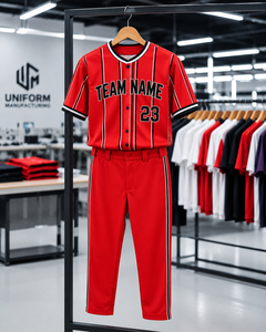 Wholesale Custom Baseball Team Uniform Full Button Baseball Jersey and Pants Set Breathable <b>Athletic</b> Sportswear Supplier - Product Image 5