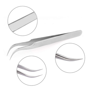 แหนบปลายแหลมสแตนเลสสำหรับต่อขนตา ใช้ในร้านเสริมสวยมืออาชีพ ขายส่ง - Product Image 5