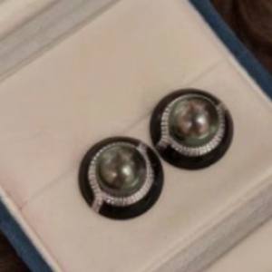 New Fireworks Series S925 Pure Silver Freshwater <b>Pearl</b> <b>Earrings</b> 10-9MM with Cold Light Special Texture - Product Image 2