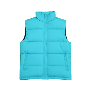 Gilet matelassé sans manches grande taille OEM pour homme, fermeture éclair, logo brodé personnalisé, veste matelassée de haute qualité pour homme - Product Image 1