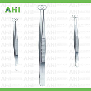 Pinzas Quirúrgicas de Acero Inoxidable Personalizadas AHI, 10 cm, Punta de Anillo Delicada, Certificación CE, Uso en UCI, Calidad Premium - Product Image 4