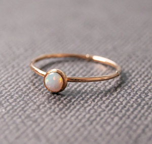 Natural Ethiopian <b>Opal</b> 6mm Round 925 Silver <b>Gold</b> Plated Bezel Set Trendy Designer <b>Ring</b> for Unisex Women's Wedding Jewelry Gift - Product Image 5