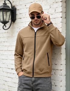 Veste polaire zippée moderne pour homme, col montant, sweat-shirt décontracté pour l'automne et l'hiver, avec personnalisation de marque pour les commandes en gros - Product Image 2