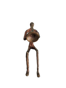 Estatua de Saxofonista de Aluminio Hecha a Mano, Escultura Minimalista de Músico de Jazz en Metal, Decoración Abstracta con Temática Musical para Estante - Product Image 2