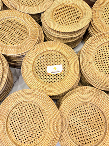 Set de table en rotin tissé à la main par un artisan |   Tapis en fibre naturelle pour servir des sushis et des plats chauds - Product Image 5