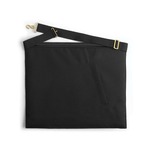 Knights Templar Ceremonial <b>Apron</b> <b>White</b> Black with Embroidered Cross Crown Masonic Regalia Wholesale <b>White</b> Black Knights <b>Aprons</b> - Product Image 2