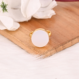 Natural White Onyx Gemstone Stylish <b>Ring</b> Handmade Jewelry for Women - Product Image 4