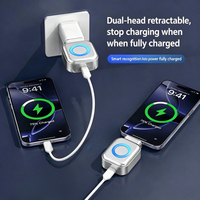 Adaptateur de charge rapide 140W avec puce intelligente IA, protection multi-sécurité et lumière LED couleur pour téléphone, ordinateur portable et console Switch