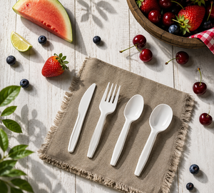 Couteau jetable écologique de 155 mm pour la découpe de gâteaux, idéal pour la restauration, les fêtes, les restaurants, les boulangeries, les cafés, les pique-niques et les plats à emporter 2026 - Product Image 4