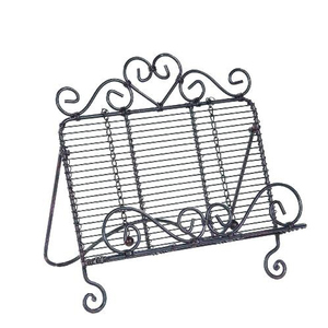 Support de livre de cuisine pliable en bois récupéré et métal, avec support vertical et un seul niveau - Product Image 5