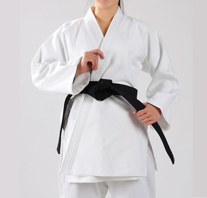 ชุดยูโด BJJ ผ้าฝ้าย 100% สำหรับผู้ใหญ่ ทรงปกติ ทนทาน สีดำล้วน สำหรับศิลปะการต่อสู้ - Product Image 3