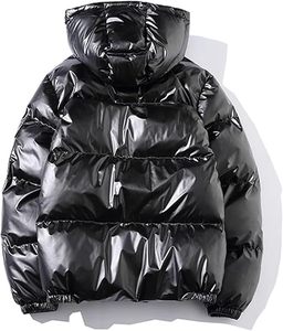 Wholesale Custom Made Coated Canvas Oversized Hooded Glossy Puffer Jacket Waterproof Breathable Winter Glossy Puffer Jackets - Product Image 6