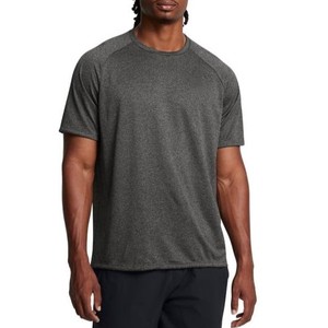 Camiseta de Punto para Hombre, Cuello Redondo, Color Sólido, Manga Corta, Corte Regular, Secado Rápido, Informal, Azul, para Gimnasio, ODM OEM - Product Image 4