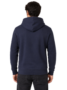 Sweat-shirt à capuche unisexe léger noir à fermeture éclair intégrale, coupe classique, en molleton de coton, couleur unie, design zippé - Product Image 2