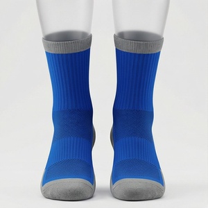 Blue Athletic Crew <b>Socks</b> Breathable Moisture Wicking <b>Running</b> Sport <b>Socks</b> for Adults Summer Standard Thickness Knitted Design - Product Image 1