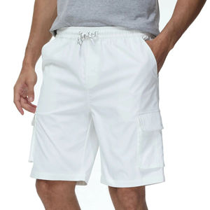 Pantalones Cortos Cargo Personalizados de Algodón y Elastano para Hombre, Cintura Media, Estilo Vintage, Cierre con Cordón, Transpirables, Casuales, Holgados, para Trabajo - Product Image 3