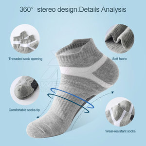 Calcetines de Hombre Suaves 100% Algodón para Invierno, Uso Diario Informal, Transpirables, de Secado Rápido, Ecológicos, con Logotipo en el Puño, Textura Suave, Uso Prolongado - Product Image 5