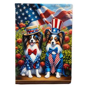 All American Papillon Bandera de jardín multicolor Buzón decorativo y ilustraciones de patio para camas de flores de patio y letreros de césped - Product Image 1