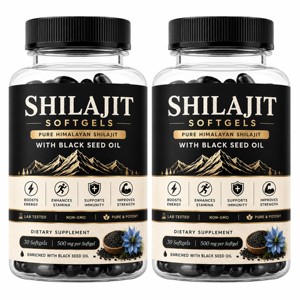 Gélules de Shilajit de l'Himalaya + Huile de Nigelle OEM les plus vendues, 30 unités – Gélules de Shilajit Premium pour l'énergie et le soutien de l'endurance - Product Image 2
