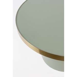 Mesa de Centro Redonda Moderna de Primera Calidad con Tapa de Vidrio Templado y Estructura Metálica de 57 cm de Diámetro, Giratoria, Mueble para Sala de Estar - Product Image 3